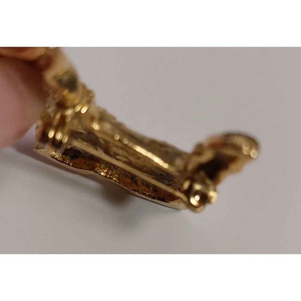 🐶🐶  Set Of 2 Vintage Scotty Puppy Dog Gold Tone Brooch Lapel Pin